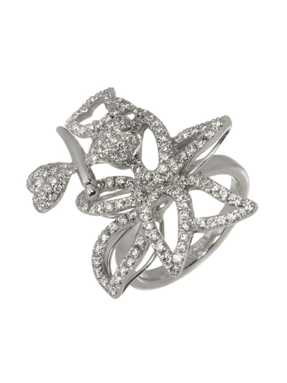 Gucci Flora Ring Diamond 18k White Gold